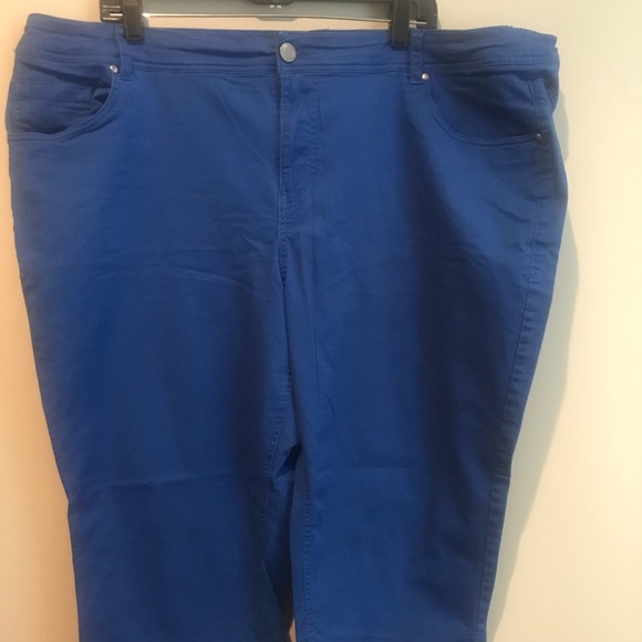 Lane Bryant Royal Blue Capri Pant 24 - Picture 2 of 6